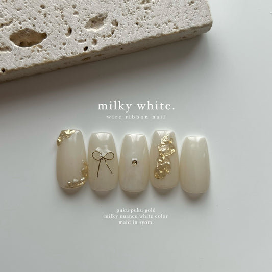 milky white