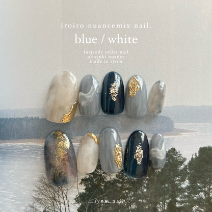 blue / white